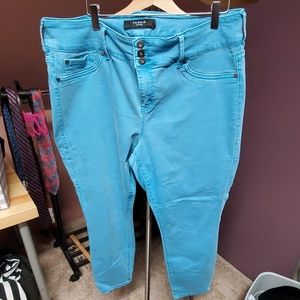 Bright blue torrid jeggings
